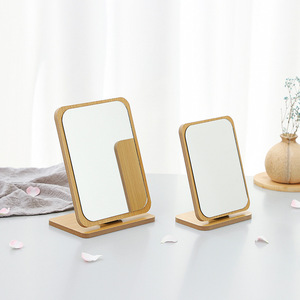 Wooden Desktop Makeup <b>Mirror</b> <b>Rectangular</b> Home Use Dressing Table <b>Mirror</b> - Product Image 1