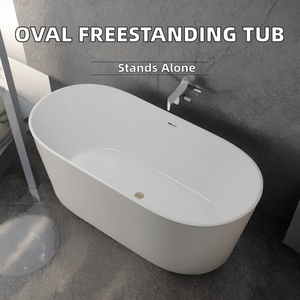 SONDERANGEBOT Modernes Apartment Ovalförmige Freistehende Acryl-Badewanne Hochwertige Entspannungs-Badewanne - Product Image 2