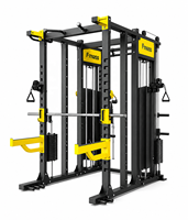 Appareil d'entraînement fonctionnel à double poulie réglable avec rack de musculation pour salle de sport
