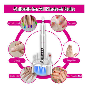 Fresa per Unghie Professionale Portatile 3-in-1 in Alluminio a Forma di Penna 35000RPM Senza Fili Ricaricabile con Lampada UV per Manicure Uso Salone e Domestico - Product Image 6