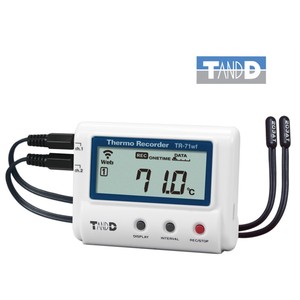 Enregistreur de données de température et d'humidité TR-71nw 72nw 72nw-h basé sur LAN avec batterie, écran LCD, résolution 0,1°C/1%HR, certifié CE - Product Image 1