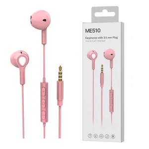 Metal 1.2m Wired Earphone 3.5mm Macaron Color Wire Earphones With Mic For Huawei Xiaomi Mobile Phone
