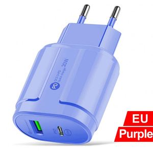 Multi-color Customized PD12W 2.4A Cell Phone Charger Head Type-<b>c</b> <b>Adapter</b> PD+<b>USB</b> Charging - Product Image 5