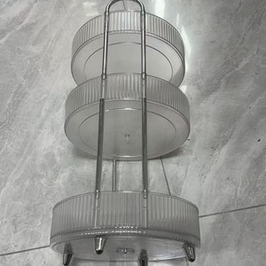 Estante de almacenamiento de escritorio giratorio para pintalabios, productos para el cuidado de la piel y artículos de acabado, soporte de almacenamiento de baño multicapa - Product Image 4