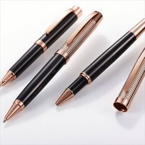 High Quality Luxury Rose Gold Roller Ballpoint <b>Pen</b> Heavy Gift With Metal <b>Refill</b> Gel Ink for Business Writing - Product Image 2