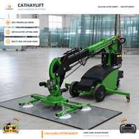 CATHAYLIFT Nouveau chariot de levage rotatif à 360°, alimenté par batterie, 800 kg, commande manuelle, pour l'installation de vitrages et de verre inoxydable