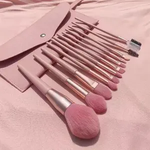 Natural Nude Girl Heart Makeup Brush Set: Super Soft Powder Brushes For Beginners Including Eye Shadow Brush Perfect