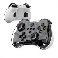 Kontroler Game Nirkabel 2.4GHz untuk //PC Black Myth Wukong Hall Joystick Tombol Belakang Makro Casing Transparan Magnetik
