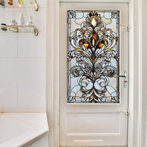 Portes et fenêtres en verre rétro européennes et écologiques Vitrines <span class=keywords><strong>pour</strong></span> maisons et magasins avec autocollants <span class=keywords><strong>électrostatiques</strong></span> imprimés UV - Product Image 4