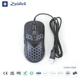 Ratón Óptico Ligero Fantástico RGB Honeycomb con Cable para Juegos - Product Image 1