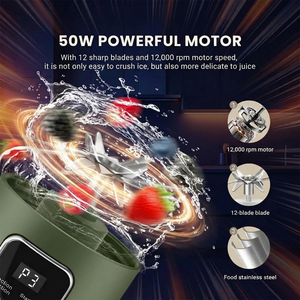 Mini Licuadora Portátil, 5 Cuchillas, 450 ml, USB, Impermeable, para Smoothies, Uso en Exteriores, 12000 RPM o Menos, Multifuncional para Estudiantes y Hogar - Product Image 6