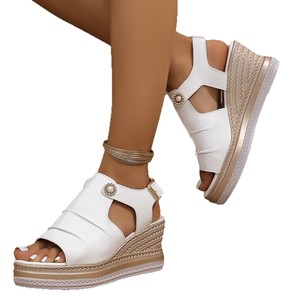 Women New Fish Mouth Wedge <b>Sandals</b> European and American Summer Thick Sole Platform Roman <b>Sandals</b> - Product Image 5