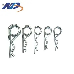 OEM Single Flat Stainless Steel 316 Bicycle Double Coil Heavy Spring 40mm R Shaped Split Cotter Pins