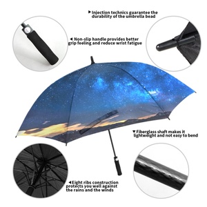 Semi-<b>Automatic</b> Open 54 60 68 Inch Straight Pongee Golf <b>Umbrella</b> Compact Travel Storage for Car Office Golf Bag - Product Image 4