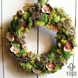 Long-Lasting Handmade <strong>Moss</strong> <strong>Wreath</strong> for Wedding Table Centerpiece Holiday Mantel Decor Preserved Easter Halloween Graduation - Product Image 2