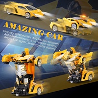 Coche Teledirigido Transformable KK Best de 36 cm (14 Pulgadas), Juguete de Robot Deformable, Nuevo y Mejor Regalo de Navidad para Niños, Ensamblaje con Control Remoto