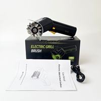 Brosse électrique sans fil et rechargeable par Type-C pour barbecue extérieur avec tête de brosse amovible en acier inoxydable 304