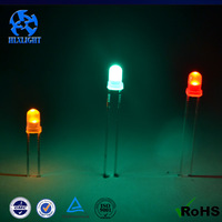 Lampe LED 3mm Ronde Verte Bleue Rouge Orange Jaune Blanche Puce F3 Dimmable pour Jouets et Appareils