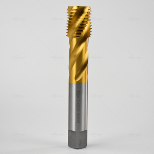 Taraud à spirale rainuré avec revêtement en titane, idéal pour le traitement des filetages - Product Image 1