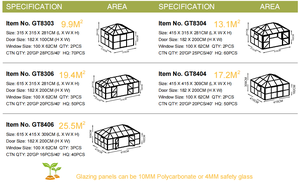 <span class=keywords><strong>Serre</strong></span> nouvelle génération avec structure en aluminium épaissie et couverture en polycarbonate haute résistance, résistante au vent et à la neige, utilisable toute l'année - Product Image 6