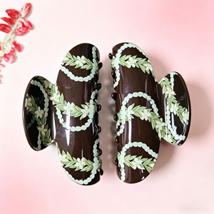 Hawaiian <strong>Hair</strong> Claw Acrylic <strong>Floral</strong> Tropical Flower <strong>Hair</strong> Clamps for Women Girls Summer Beach <strong>Hair</strong> <strong>Accessories</strong> - Product Image 3