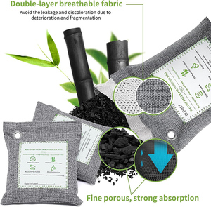 Borsa carbone attivo di bambù produttore OEM naturale purificatore d'aria fresca per auto basamento odore assorbitore per scarpe animali - Product Image 3