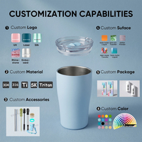 ODM Everich - Taza de Café de Acero Inoxidable 304 de Doble Pared y Aislada al Vacío de 250 ml con Tapa Deslizante para Viajes, Directo de Fábrica