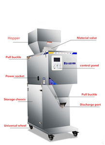 Machine de remplissage de riz à grains de sucre de blé à bas prix avec grande trémie - Product Image 4
