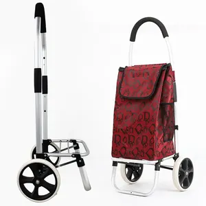 Großhandel Einkaufswagen Tasche tragbar Markt-Strolley-Warenwagen Einkaufstasche Shop-Strolley mit Rädern Karton Kunststoff Klappbar Tianyu