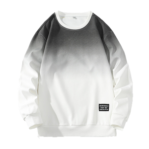 Sweat à capuche col rond pour homme, automne, ODM, dégradé, décontracté, confortable, style Hong Kong, tendance, marque, haut à manches longues, chemise de base - Product Image 1