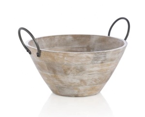 Poignée en métal Peint Blanc Servant Bol de Vaisselle - Product Image 1