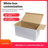 Boîte de fosse pliante en carton ondulé à trois couches carrée blanche personnalisable Dossier d'emballage en carton de forme personnalisée produit en usine