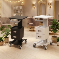 Grande Vente Chariot de Rangement Cosmétique Professionnel en Métal à 4 Roues Robuste pour Salons de Beauté, Cliniques, Spas, Hôpitaux et Hôtels – Grande Capacité