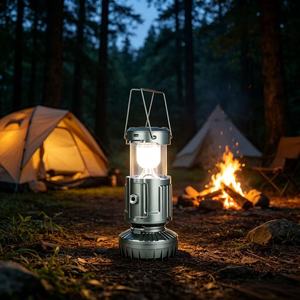 Portable LED Camping <b>Lantern</b> USB Rechargeable Solar Lamp Foldablefor Tent Hiking Emergency Night Light - Product Image 4