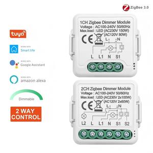 Modulo Interruttore Dimmer Smart Tuya WIFI ZigBee, Relè per Lampadine Dimmerabili, Supporta Controllo a 2 Vie, Compatibile con Alexa e Hey Google - Product Image 1