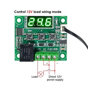 BSSY)W1209 Termostato 5V 12V 24V per Riscaldamento e Raffreddamento, Interruttore di Controllo Temperatura, Termometro con <span class=keywords><strong>Sensore</strong></span> <span class=keywords><strong>NTC</strong></span> - Product Image 2