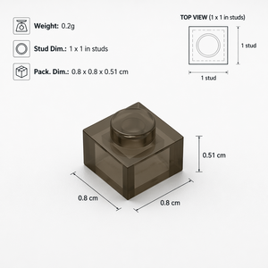 Ladrillos de Construcción Gobricks GDS-501 (Piezas 3024-30008) PLACA 1X1 Piezas Sueltas para Creación de Modelos MOC, Accesorios para Modelismo DIY - Product Image 1