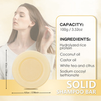 Barre de shampoing à l'eau de riz en vente en gros Savon solide Shampooing et après-shampoing pour cheveux Savon naturel fait main Barre de shampoing à l'eau de riz