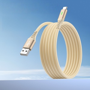<span class=keywords><strong>Nuevo</strong></span> Cable de Datos USB-A Trenzado con Luz Indicadora, 3A, Carga Rápida Tipo-C 60w para Teléfono 17 Pro Max Samsung - Product Image 2