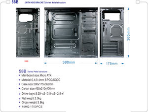 Boîtier d'ordinateur de jeu de bureau Cube de jeu de bureau ATX de taille moyenne personnalisé avec marque Gamer <span class=keywords><strong>Be</strong></span> <span class=keywords><strong>Quiet</strong></span> - Product Image 4