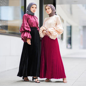 Le donne musulmane del sud-est asiatico vestono la gonna a pieghe lunga etnica islamica del medio oriente - Product Image 2
