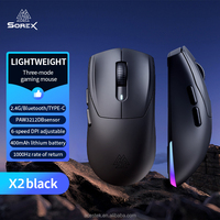 Mouse Óptico para Gaming RGB de Triple Modo USB-C+2.4G+BT para Diestros Ergonómico Certificado - Precio Especial para Computadoras, Laptops y Escritorios