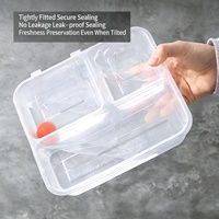 Boîtes à lunch jetables personnalisées en gros, de qualité alimentaire, boîtes d'emballage rectangulaires en plastique transparent avec couvercles