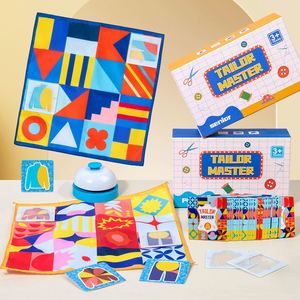 Blocs géométriques Montessori et 40 cartes, jeu de puzzle coloré à motifs, jeu de table de combat - Product Image 2