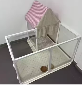 Box per Cani Grande Moderno in Plastica Resistente con Chiusura a Bottone, Facile Montaggio, con Ruote - Product Image 6