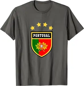 T-shirt katun bendera Portugal atasan lengan pendek desain baru uniseks untuk pria POD menyesuaikan Musim Panas T Shirt Drop pengiriman kaus pria