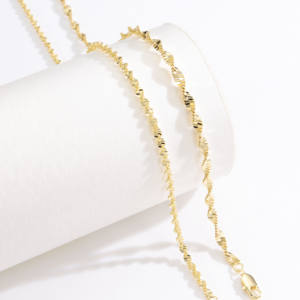 Collar de Cadena de Fruta Estrellada de Oro de 14K Brillante para Mujer, Cadena de Clavícula Minimalista de Lujo, Cadena Versátil para Combinar en Capas - Product Image 1