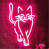 Enseigne néon LED bicolore pour magasin de tabac avec indice de protection IP65, construction en acrylique et silicone, garantie de 2 ans
