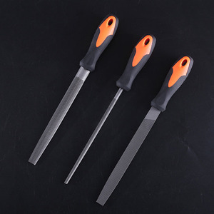 Juego de <span class=keywords><strong>3</strong></span> Limas Profesionales de Acero de 6/<span class=keywords><strong>8</strong></span>/10 Pulgadas, Limas Planas, Redondas y Semicirculares de Acero con Alto Contenido de Carbono con Mango <span class=keywords><strong>para</strong></span> Trabajos en Metal - Product Image 3