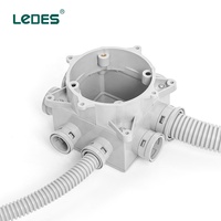 Boîtes de jonction moulées en PVC Ledes certifiées ETL pour coffrets électriques, connecteur ignifuge V0, étanche au béton, résistant aux produits chimiques, vente directe usine